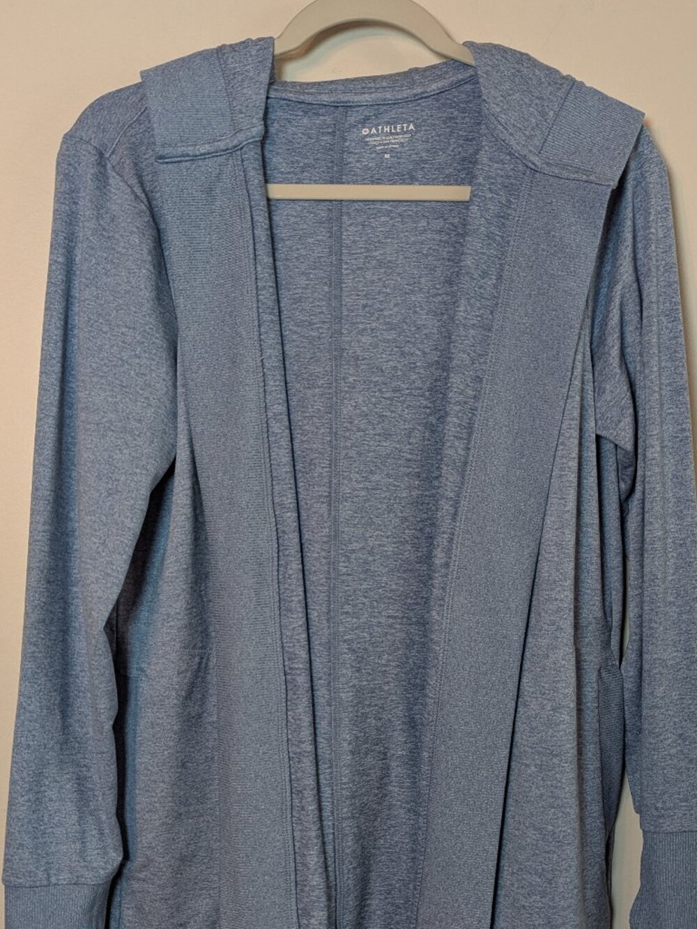 Athleta Utempo Hooded Cardigan Medium Blue